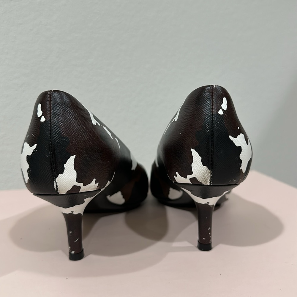 BURBERRY aubri animal print pumps heels pointed toe cow printed authentic - Picture 4 of 7